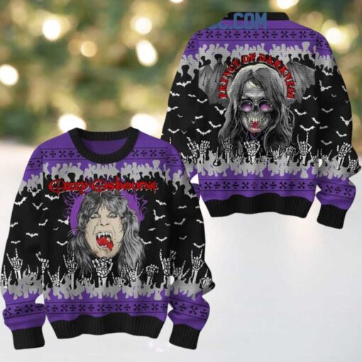 Ozzy Osbourne Prince Of Darkness Merry 2024 Christmas Ugly Sweater