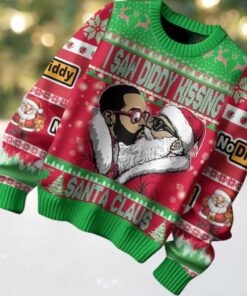 P Diddy I Saw Diddy Kissing Santa Claus Christmas Ugly Sweater