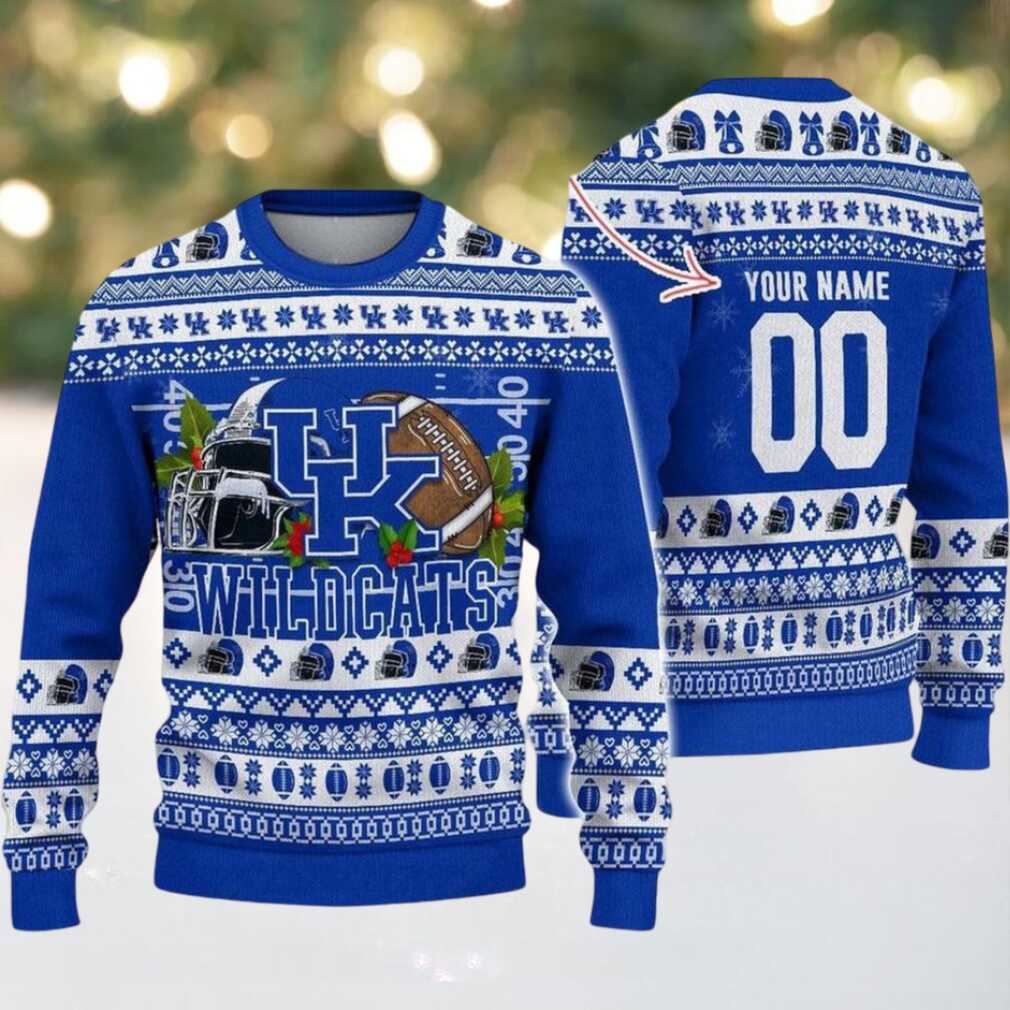 Personalized Kentucky Wildcats Logo Football NCAA Ugly Christmas Sweater Personalized Kentucky Wildcats Logo Football NCAA Ugly Christmas Sweater