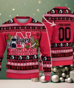 Personalized Nebraska Cornhuskers Logo Football NCAA Ugly Christmas Sweater