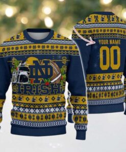 Personalized Notre Dame Fighting Irish Logo Football NCAA Ugly Christmas Sweater