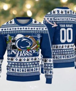 Personalized Penn State Nittany Lions Logo Football NCAA Ugly Christmas Sweater