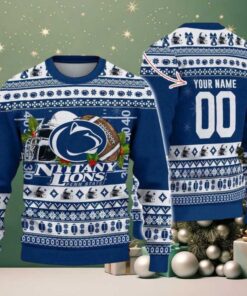 Personalized Penn State Nittany Lions Logo Football NCAA Ugly Christmas Sweater