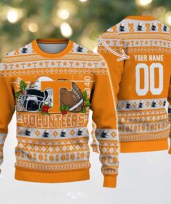 Personalized Tennessee Volunteers Logo Football NCAA Ugly Christmas Sweater