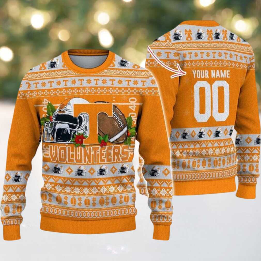 Personalized Tennessee Volunteers Logo Football NCAA Ugly Christmas Sweater Personalized Tennessee Volunteers Logo Football NCAA Ugly Christmas Sweater