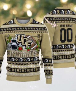Personalized UCF Knights Logo Football NCAA Ugly Christmas Sweater