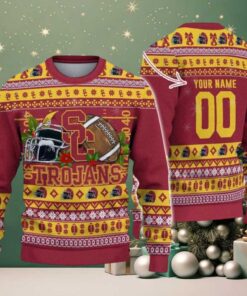Personalized USC Trojans Logo Football NCAA Ugly Christmas Sweater
