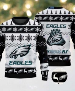 Philadelphia Eagles Fly Eagles Fly Christmas Ugly Sweater, hoodie, sweater, long sleeve and tank top Philadelphia Eagles Fly Eagles Fly Christmas Ugly Sweater