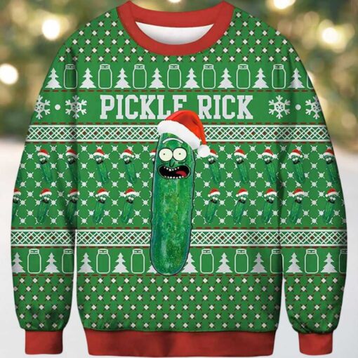Pickle Rick Ugly Christmas Sweater
