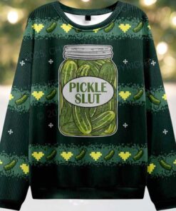 Pickle Slut Y2K Ugly Christmas Sweater