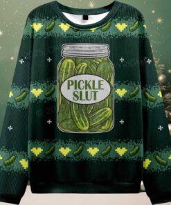 Pickle Slut Y2K Ugly Christmas Sweater
