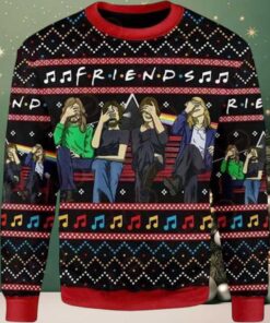 Pink Floyd Friends Music Notes 2025 Ugly Christmas Sweater