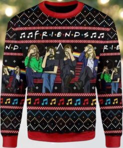 Pink Floyd Friends Music Notes 2025 Ugly Christmas Sweater