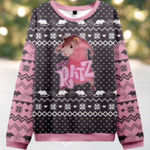 Pink Ratz Y2K Christmas Knit Ugly Christmas Sweater