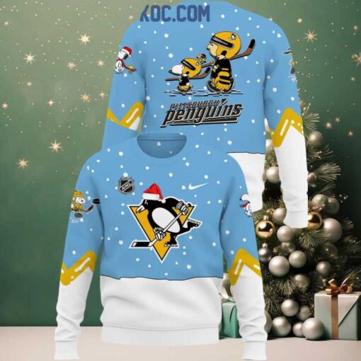 Pittsburgh Penguins 2024 Snoopy Night And Day Christmas Ugly Sweater