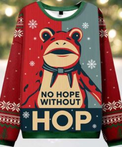 Portland Frog No Hope Without Hop Ugly Christmas Sweater Portland Frog No Hope Without Hop Ugly Christmas Sweater
