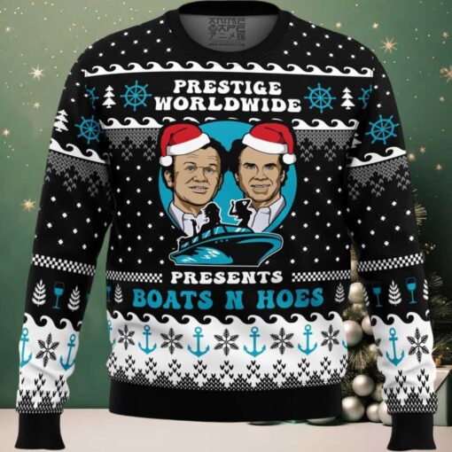 Prestige Worldwide Boat n Hoes Step Brothers Ugly Christmas Sweater