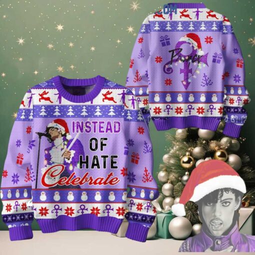 Prince Instead Of Hate Celebrate Christmas 2024 Ugly Sweater