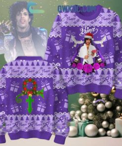 Prince Love Is In The Purple Rain 2024 Christmas Ugly Sweater