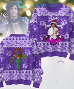 Prince Love Is In The Purple Rain 2024 Christmas Ugly Sweater