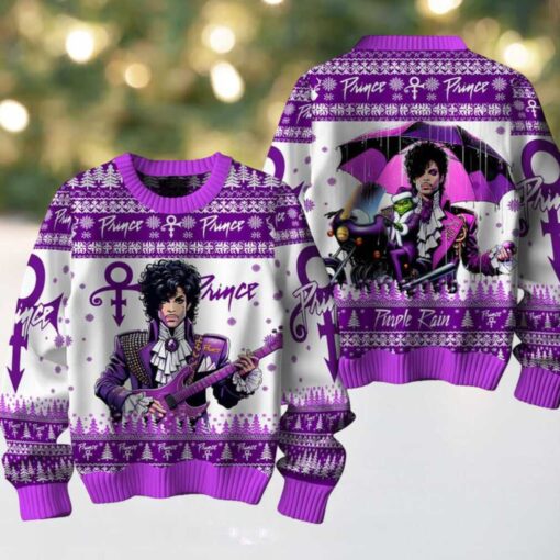 Prince Purple Rain 2025 In Christmas Ugly Sweater