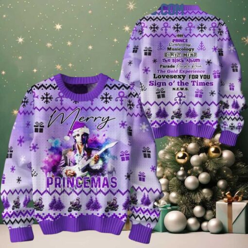 Prince Sign O’ The Time 2025 Christmas Princemas Ugly Sweater