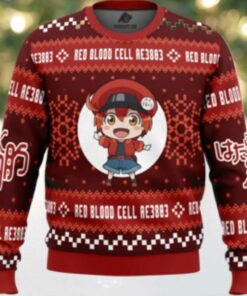 Red Blood Cell Cells at Work Ugly Christmas Sweater