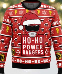 Red Ranger Ho Ho Power Rangers Ugly Christmas Sweater