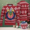 White Ugly Christmas Sweater with Red Reindeer and Snowflake Pattern Featuring Nurse Heartbeat Atrial Fibrillation Tree