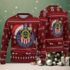 Dark Blue Ugly Christmas Sweater with Heart and Snowflake Patterns Featuring Pokémon Team Rocket Jessie James and Meowth