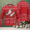 Green Ugly Christmas Sweater with Snowflake Pattern Featuring Festive Flamingo in Santa Hat and Scarf