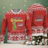 Green Snowflake Pattern “Modelo Beer Santa Hat” Ugly Christmas Sweater