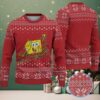Bright Blue Snowflake Pattern “Vintage Krampus Carrying Children” Ugly Christmas Sweater