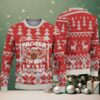 Beige & Red Snowflake Pattern “Busch Light Drunk Gnome” Ugly Christmas Sweater
