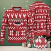 Beige & Red Zigzag Pattern “Fireball Cinnamon Whisky & Grinch” Ugly Christmas Sweater
