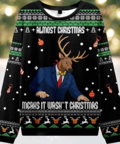 Reindeer Man Funny Ugly Christmas Sweater