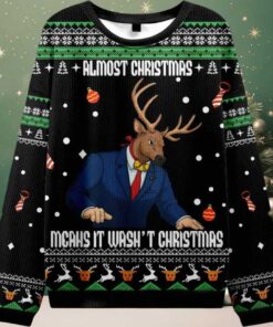 Reindeer Man Funny Ugly Christmas Sweater