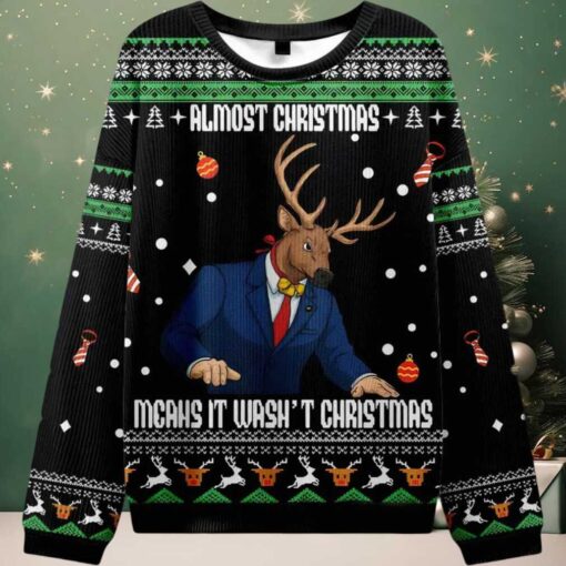 Reindeer Man Funny Ugly Christmas Sweater