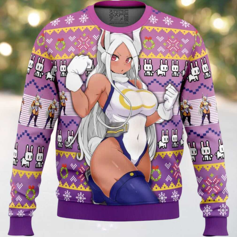 Rumi Usagiyama Mirko My Hero Academia Ugly Christmas Sweater Rumi Usagiyama Mirko My Hero Academia Ugly Christmas Sweater