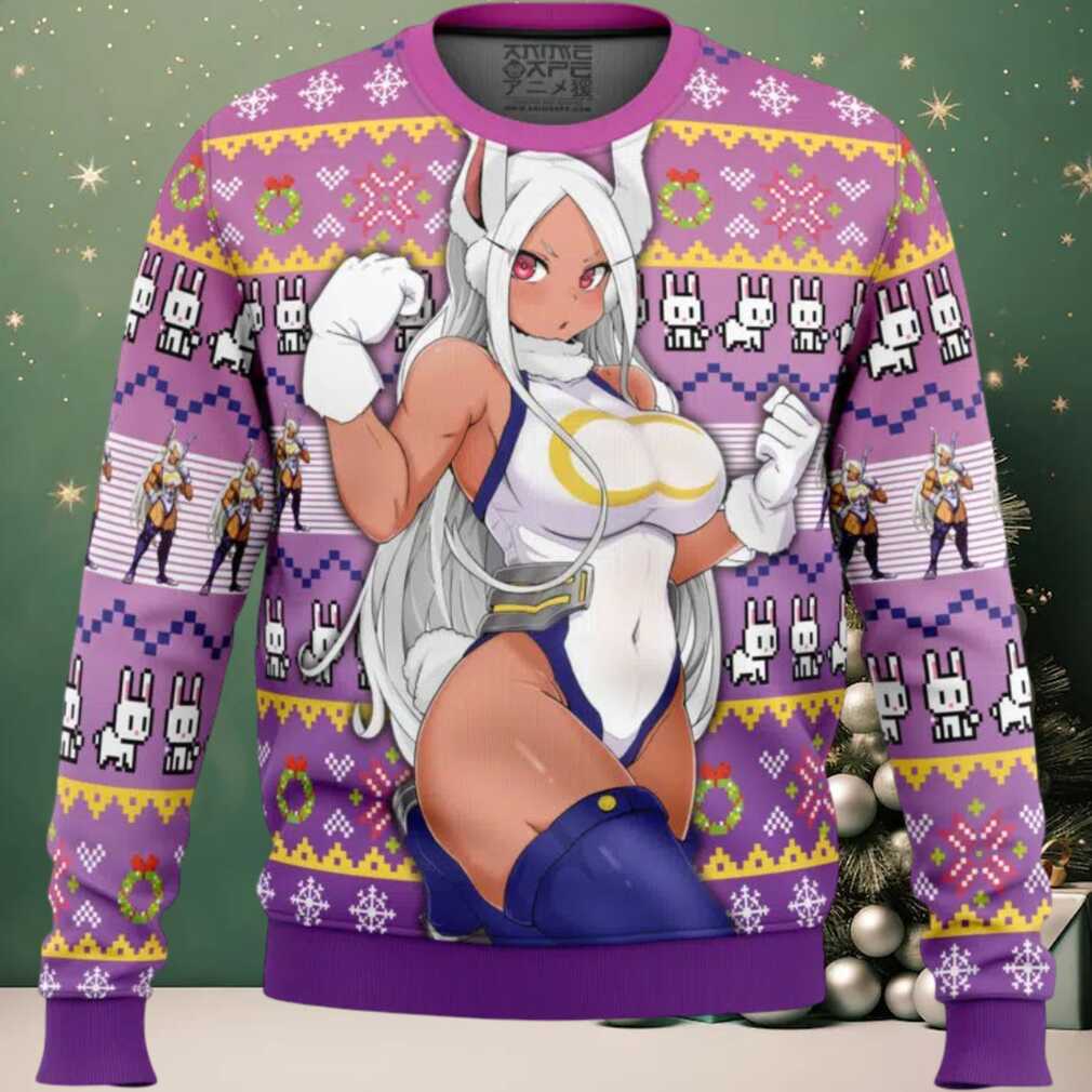 Rumi Usagiyama Mirko My Hero Academia Ugly Christmas Sweater Rumi Usagiyama Mirko My Hero Academia Ugly Christmas Sweater