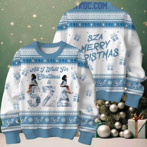 SZA All I Want For Christmas 2024 SZA Merry Pistmas Ugly Sweater