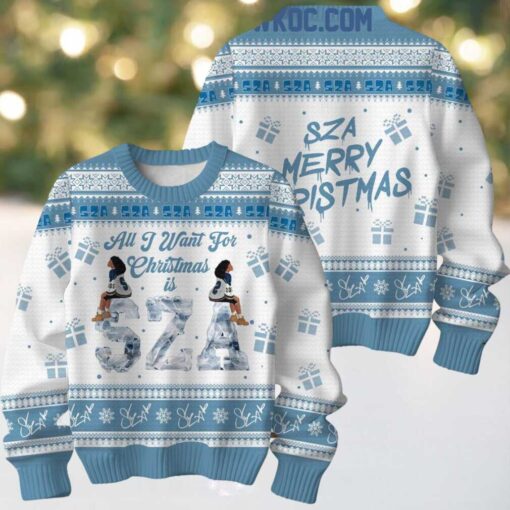 SZA All I Want For Christmas 2024 SZA Merry Pistmas Ugly Sweater
