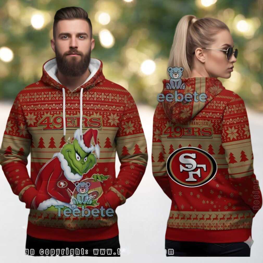 San Francisco 49Ers Grinch Stole Football Ugly Christmas 3D Hoodie San Francisco 49Ers Grinch Stole Football Ugly Christmas 3D Hoodie