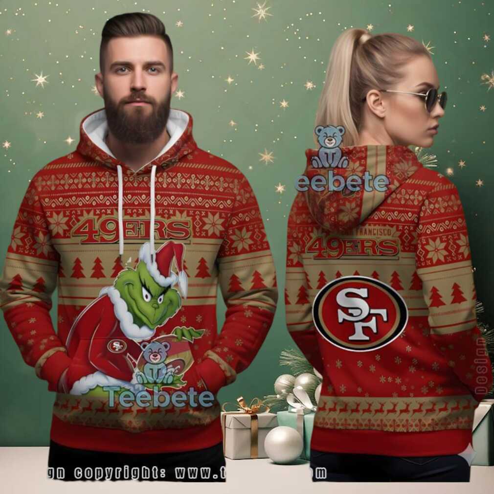 San Francisco 49Ers Grinch Stole Football Ugly Christmas 3D Hoodie San Francisco 49Ers Grinch Stole Football Ugly Christmas 3D Hoodie