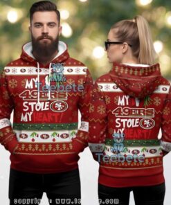 San Francisco 49Ers Grinch Stole My Heart Ugly 3D Hoodie Men San Francisco 49Ers Grinch Stole My Heart Ugly 3D Hoodie Men
