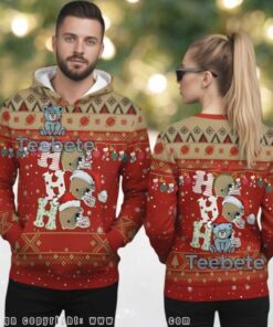 San Francisco 49Ers Ho Ho Ho Christmas Ugly 3D Hoodie