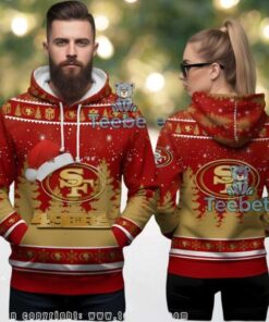 San Francisco 49Ers Holiday Pine Tree Ugly 3D Print Hoodie San Francisco 49Ers Holiday Pine Tree Ugly 3D Print Hoodie