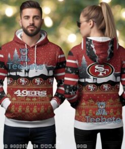 San Francisco 49Ers Reindeer Forest Ugly Christmas 3D Hoodie San Francisco 49Ers Reindeer Forest Ugly Christmas 3D Hoodie