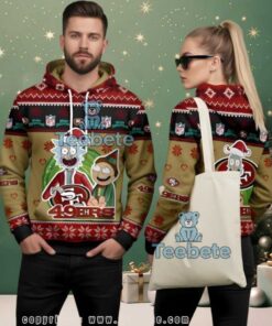 San Francisco 49Ers Rick And Morty Ugly Christmas 3D Print Hoodie