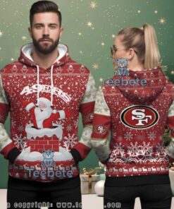 San Francisco 49Ers Santa Chimney Christmas 3D Ugly Hoodie